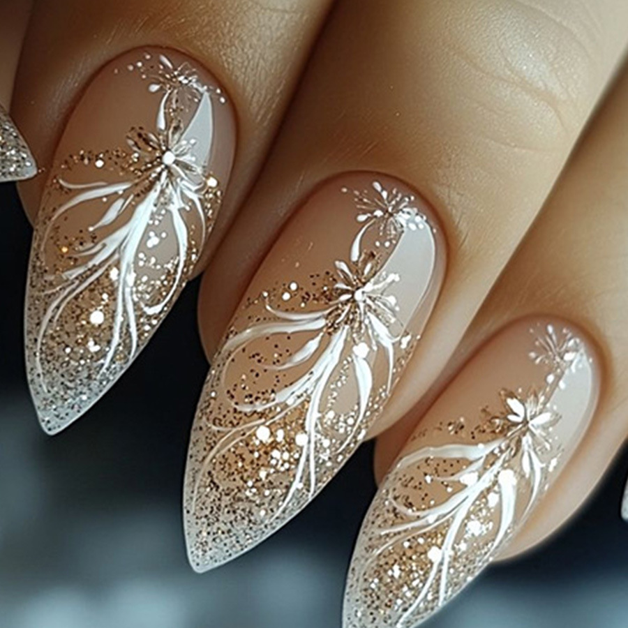 24 قطعة/المجموعة/مجموعة أظافر  - مراجعة Nail Art French Nails وسعره