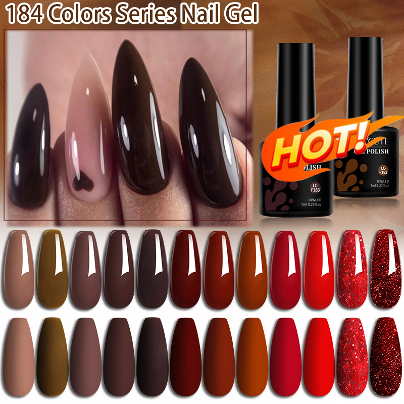 LILYCUTE القهوة اللون البني هل - مراجعة Nail Art Red Wine وسعره