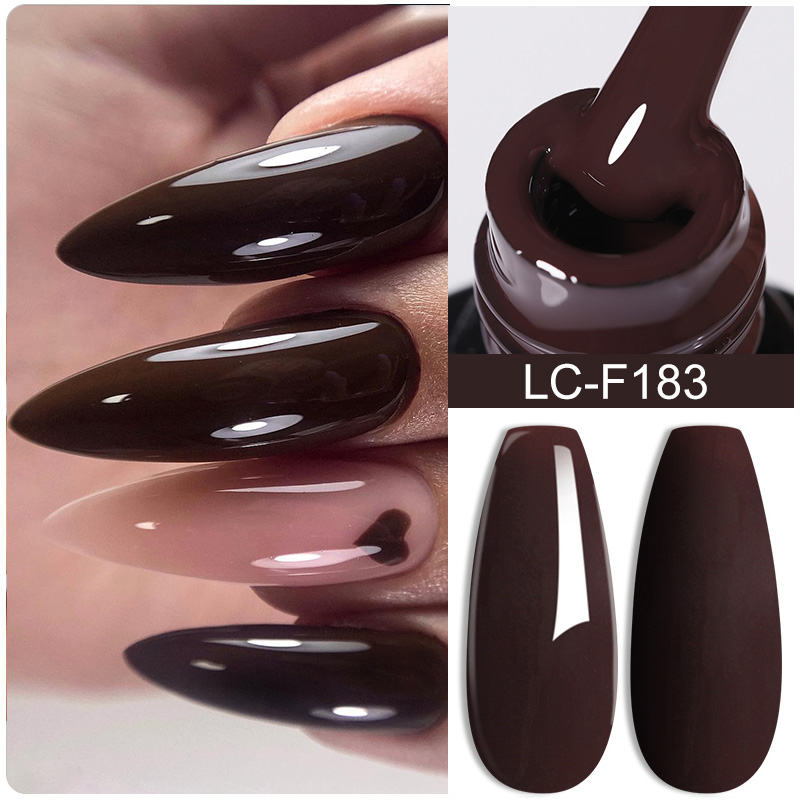 LILYCUTE القهوة اللون البني هل - مراجعة Nail Art Red Wine وسعره