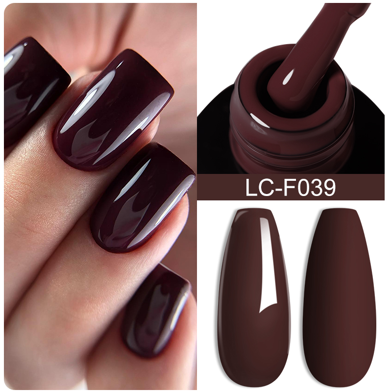 LILYCUTE القهوة اللون البني هل - مراجعة Nail Art Red Wine وسعره