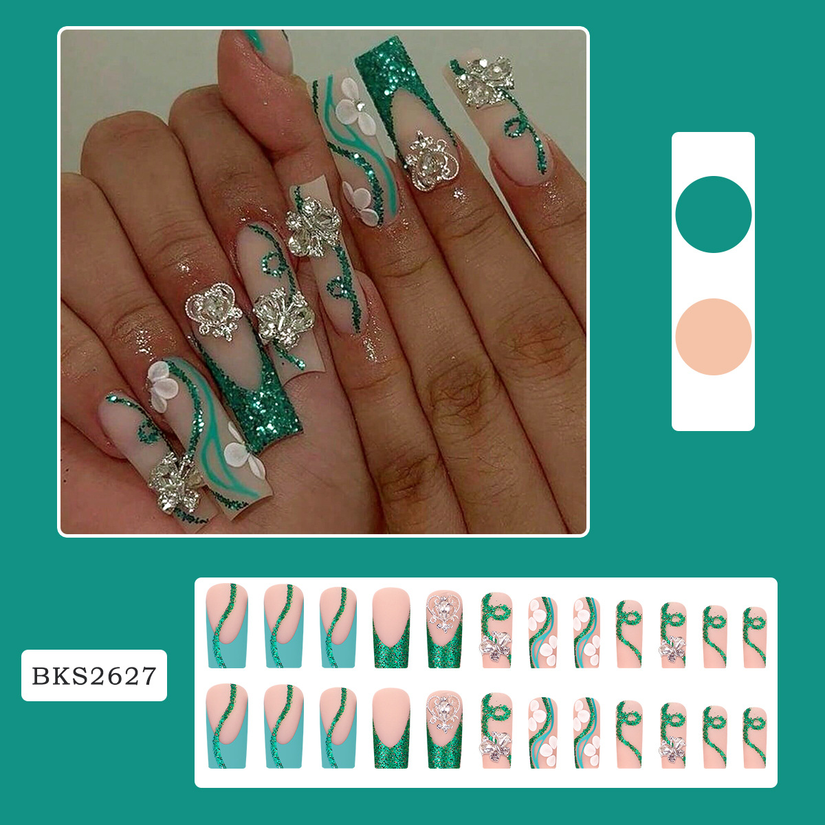 تابوت طويل يضغط على الأظافر ،  - مراجعة Nail Art French Nails وسعره