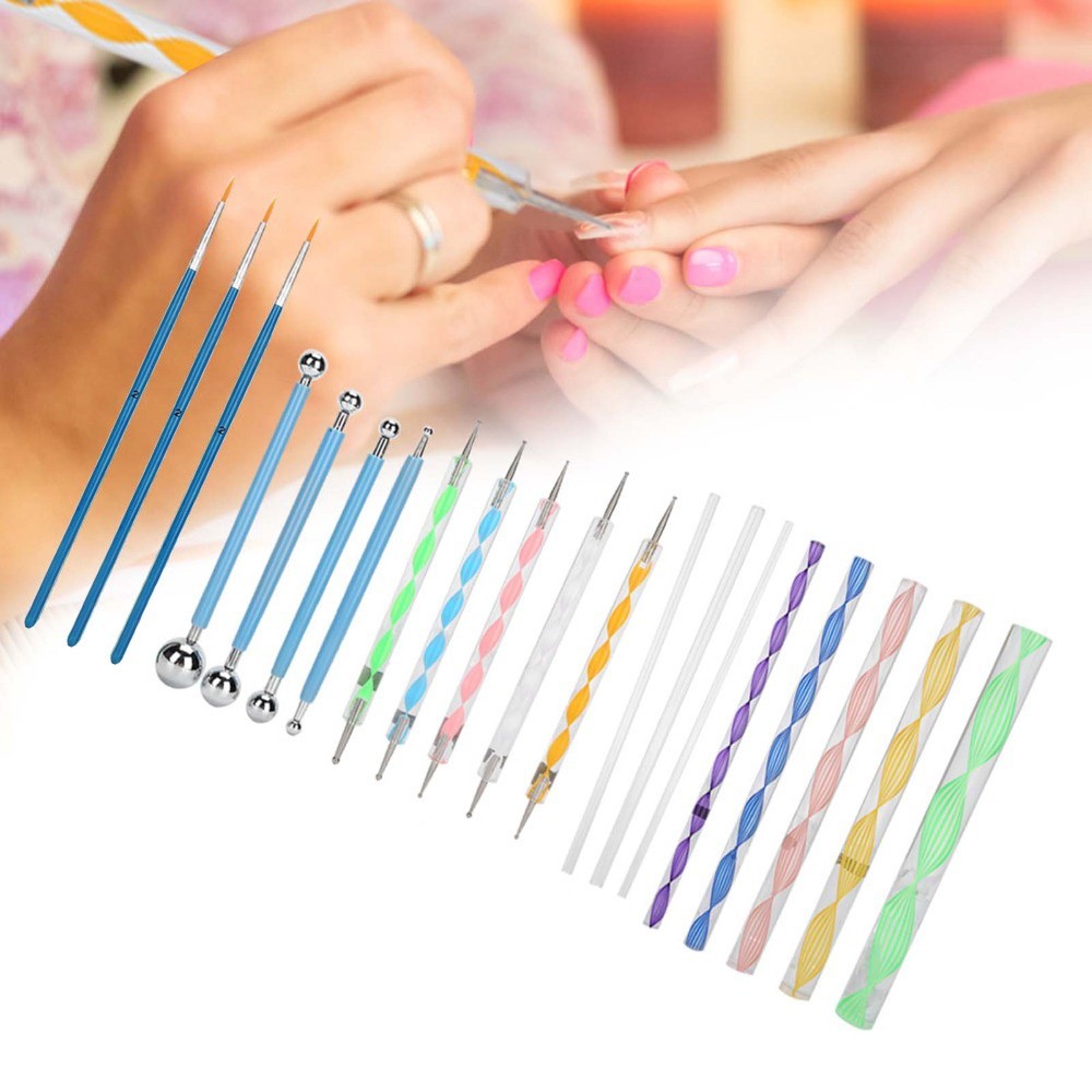 20 قطعة من أدوات تزيين الأظافر - مراجعة Nail Art Dotting Tool وسعره