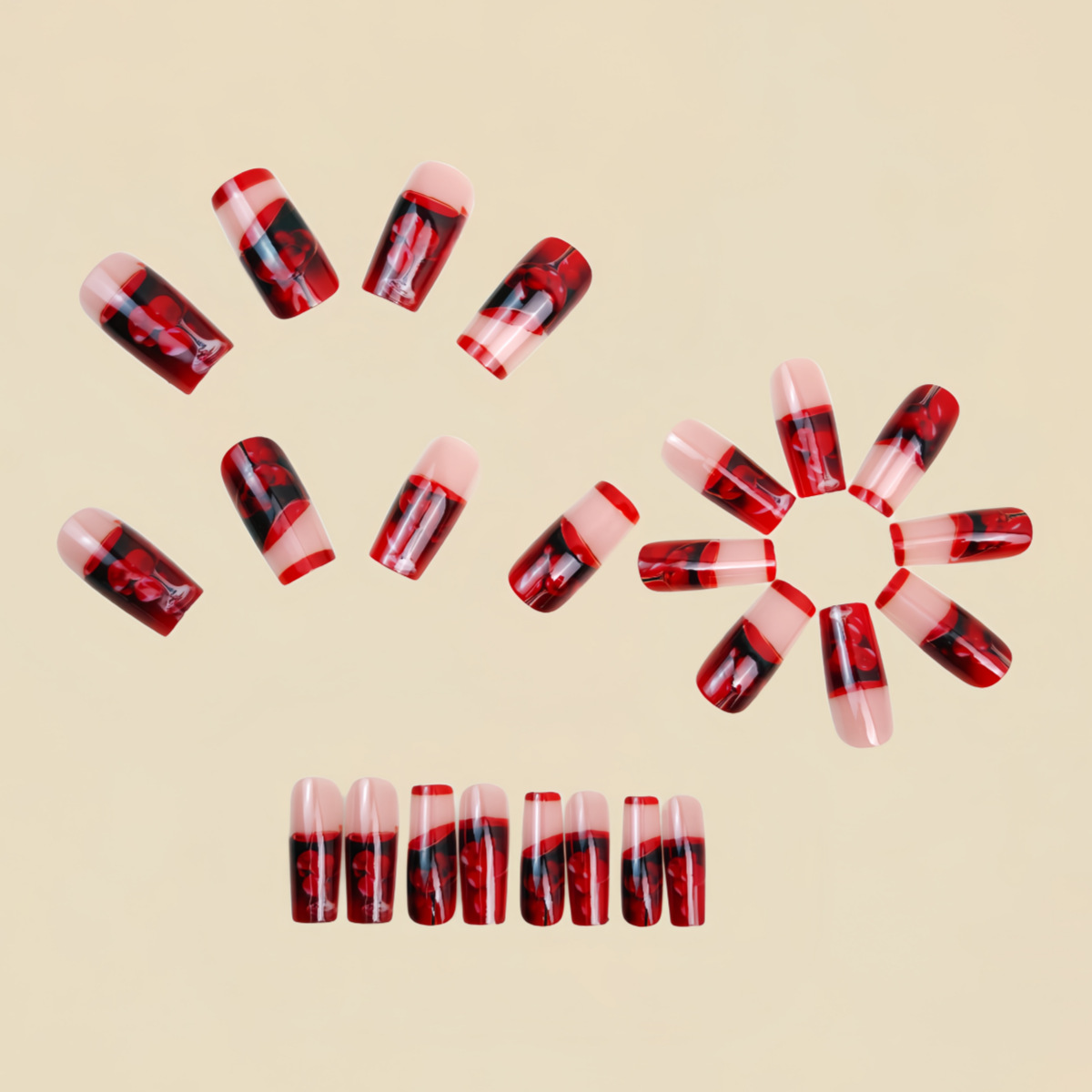 أظافر صناعية متوسطة الطول للنس - مراجعة Nail Art Red Wine وسعره
