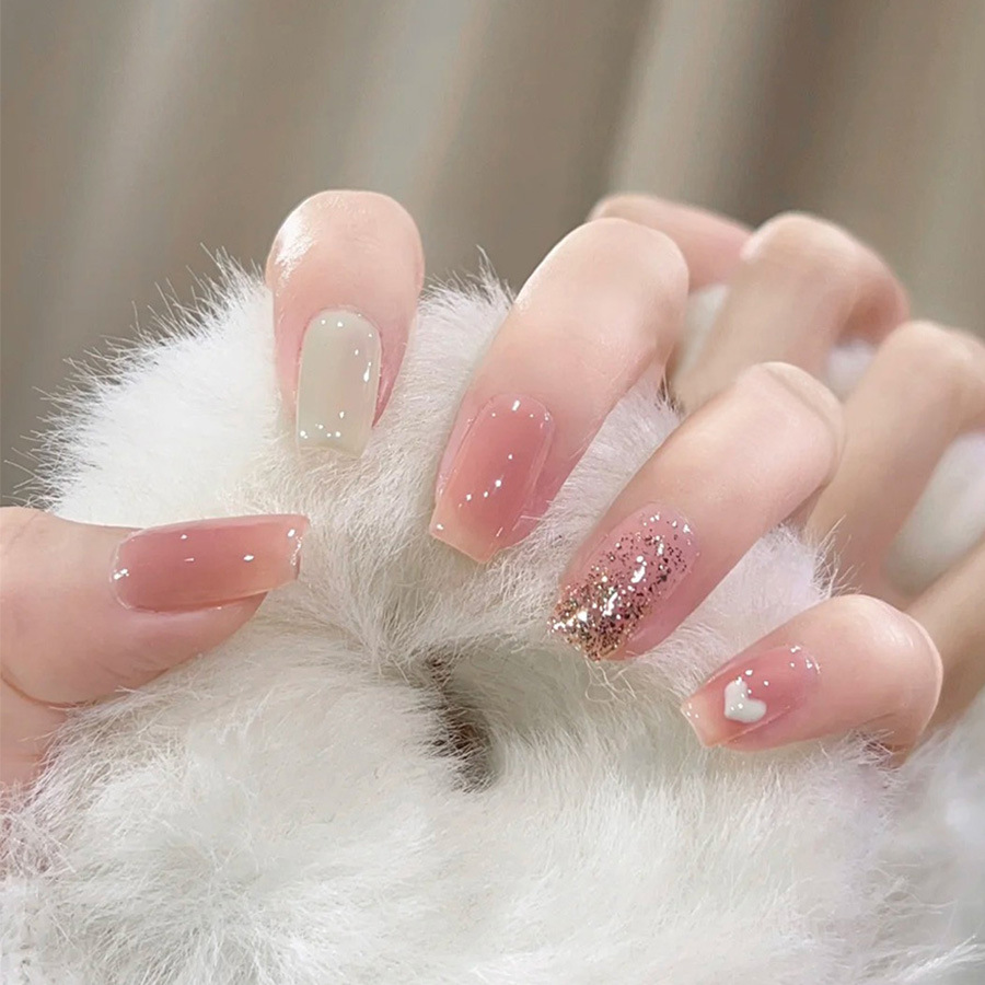 24 قطعة/المجموعة/مجموعة أظافر  - مراجعة Nail Art French Nails وسعره