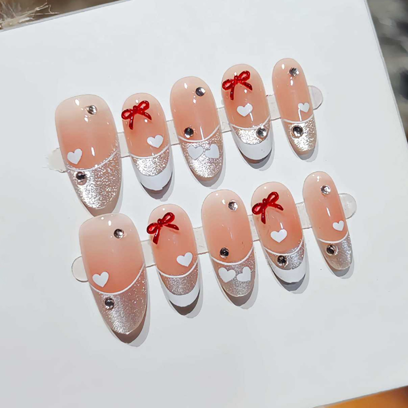 10 قطع من الأظافر الاصطناعية ا - مراجعة Nail Art French Nails وسعره
