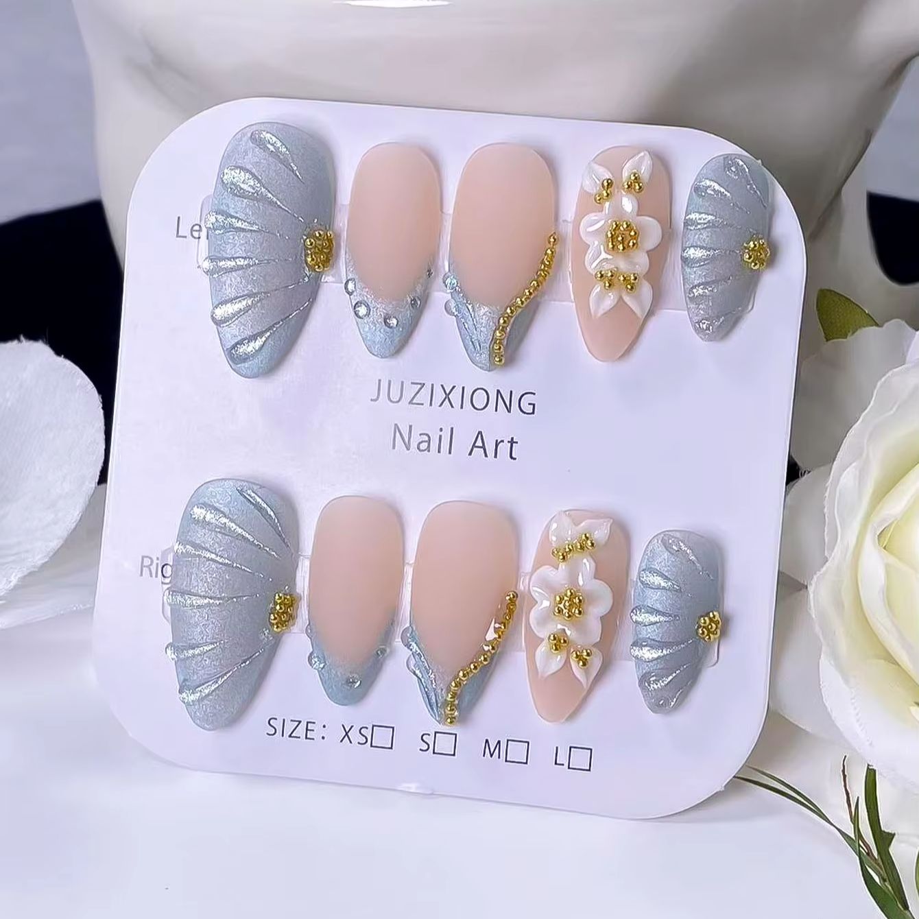 10 قطع من الأظافر الاصطناعية ا - مراجعة Nail Art French Nails وسعره