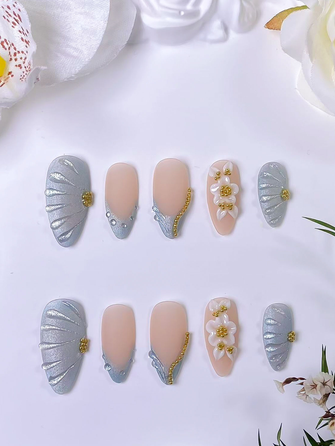 10 قطع من الأظافر الاصطناعية ا - مراجعة Nail Art French Nails وسعره