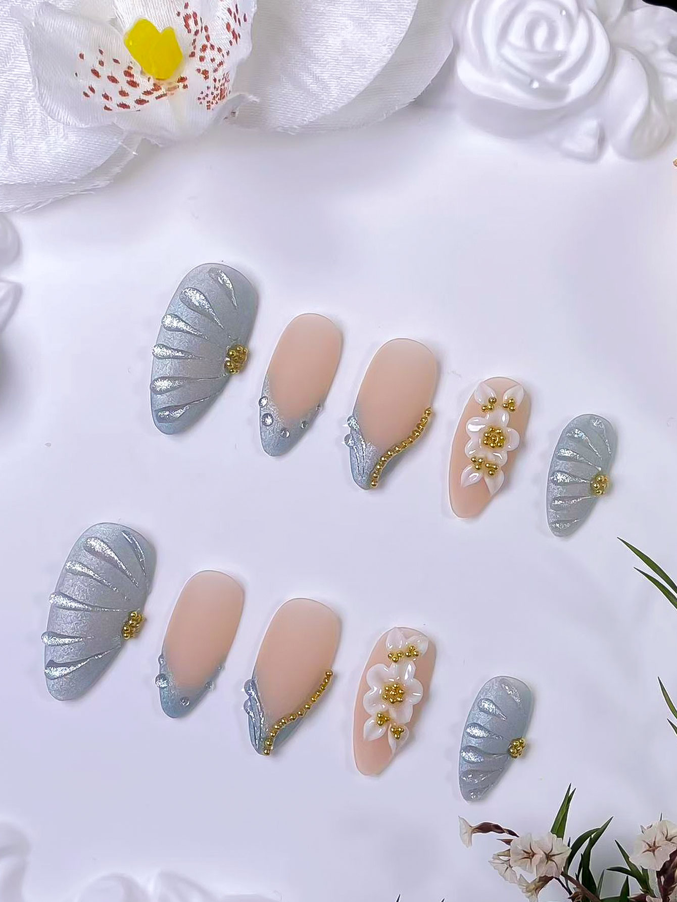 10 قطع من الأظافر الاصطناعية ا - مراجعة Nail Art French Nails وسعره