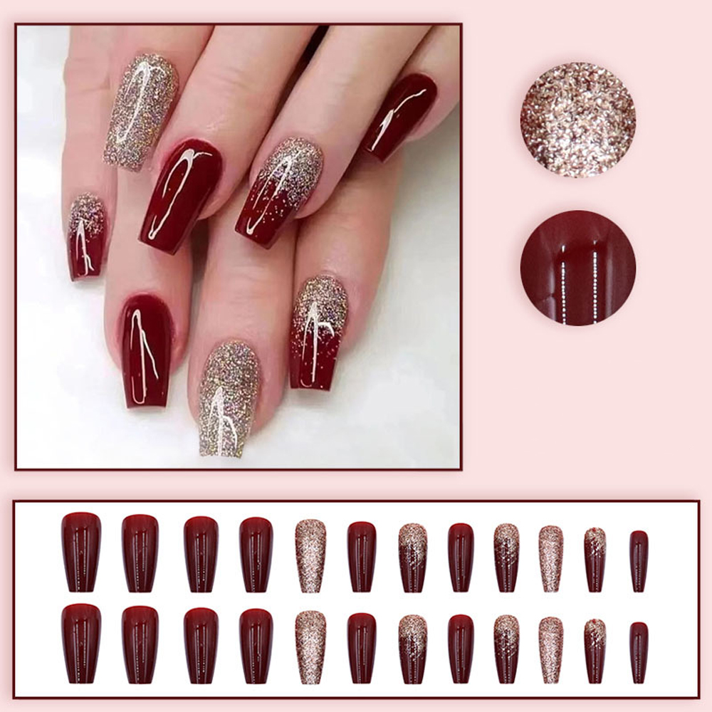 24 قطعة من الأظافر الاصطناعية  - مراجعة Nail Art French Nails وسعره