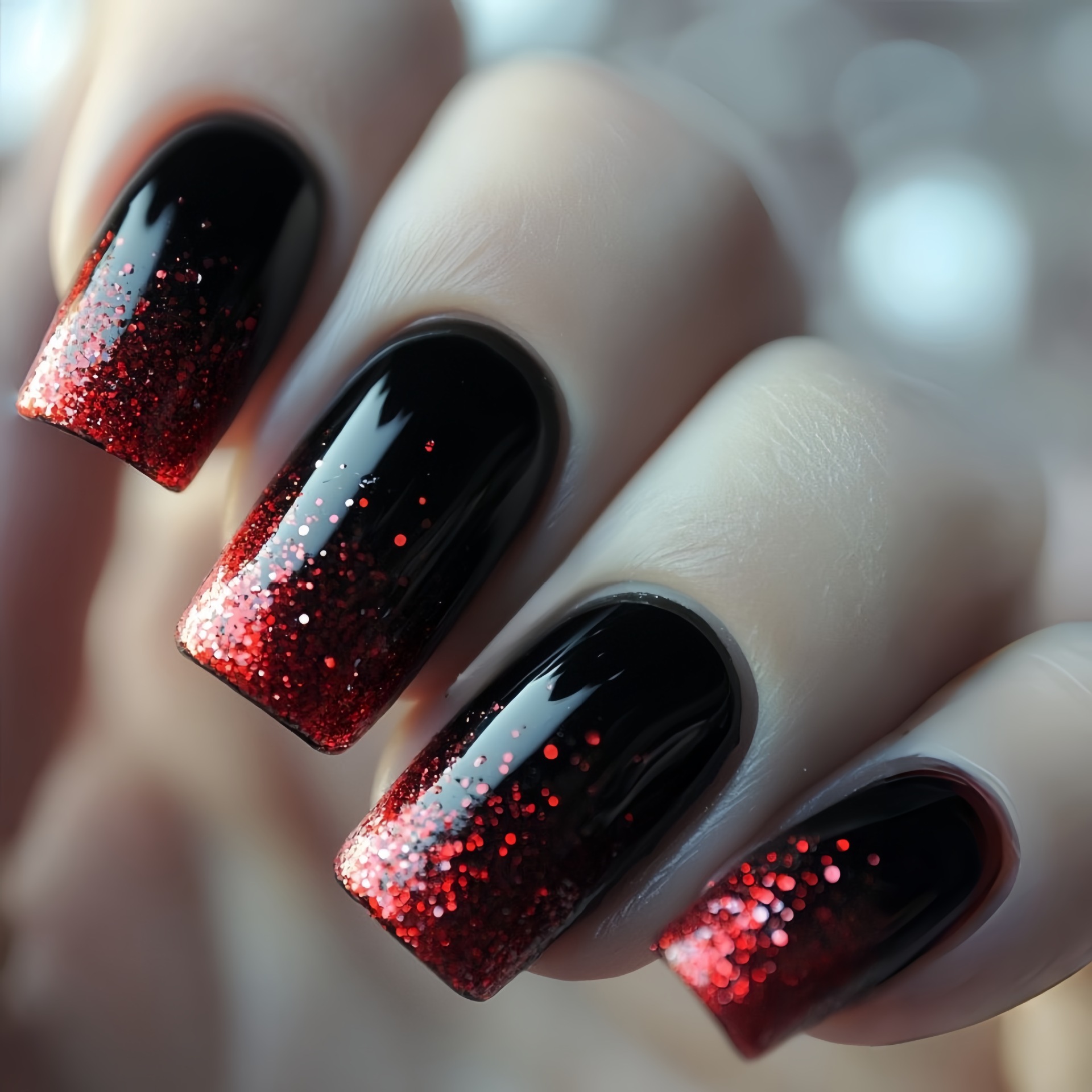 أظافر صناعية قصيرة متوسطة متدر - مراجعة Nail Art French Nails وسعره